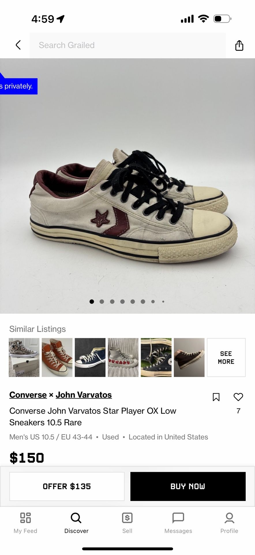 Converse x John Varvatos One Star Low Top Sneakers (Vintage)