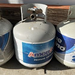 Empty propane tank