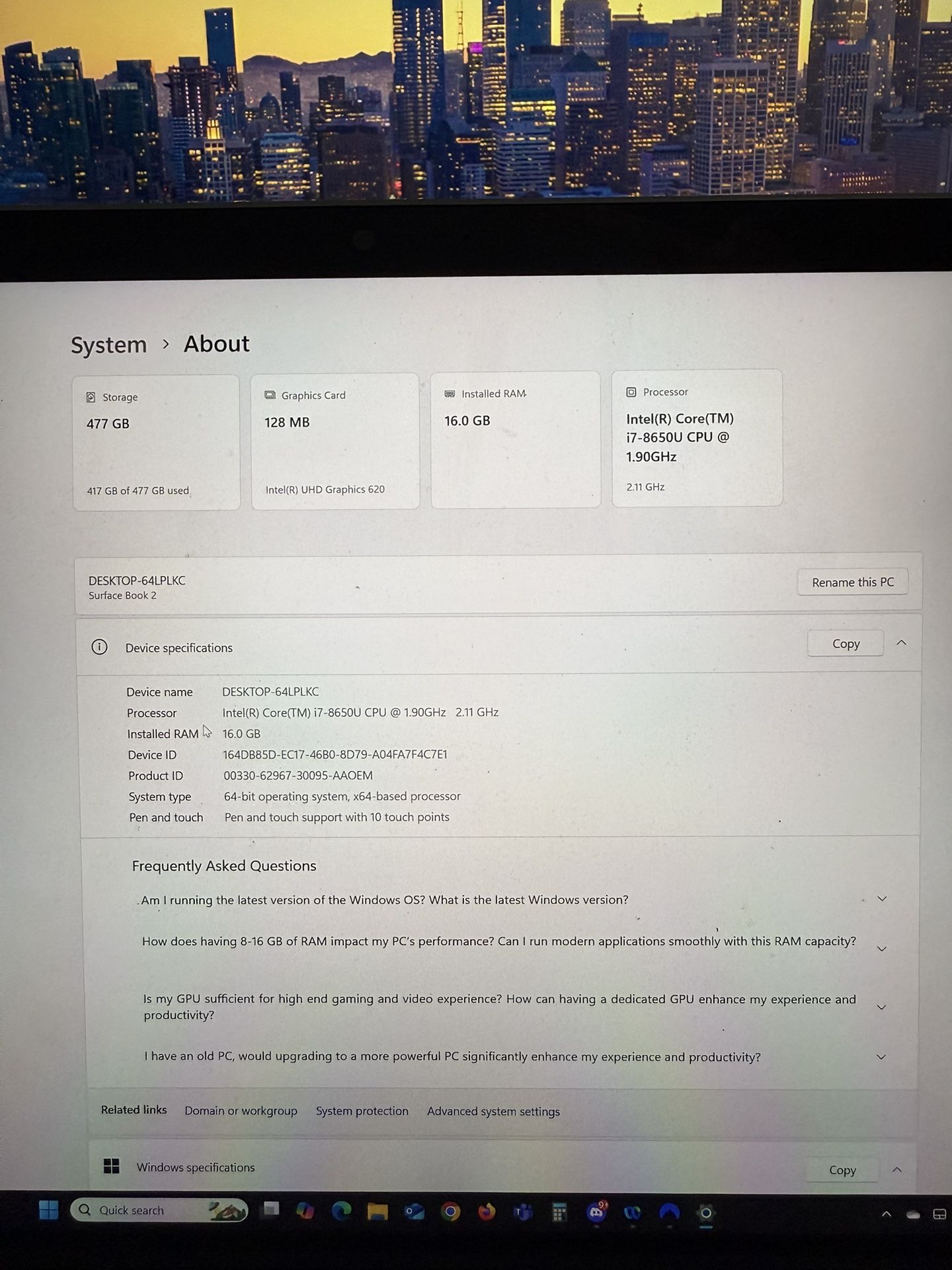 Microsoft Surface Book 2 – i7 / 16GB RAM / 512GB SSD