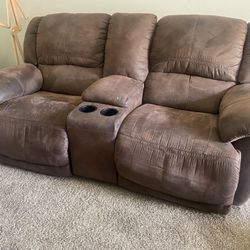 Electric Reclining Loveseat Sofa Couch