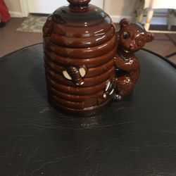 VINTAGE BEAR HONEY JAR 