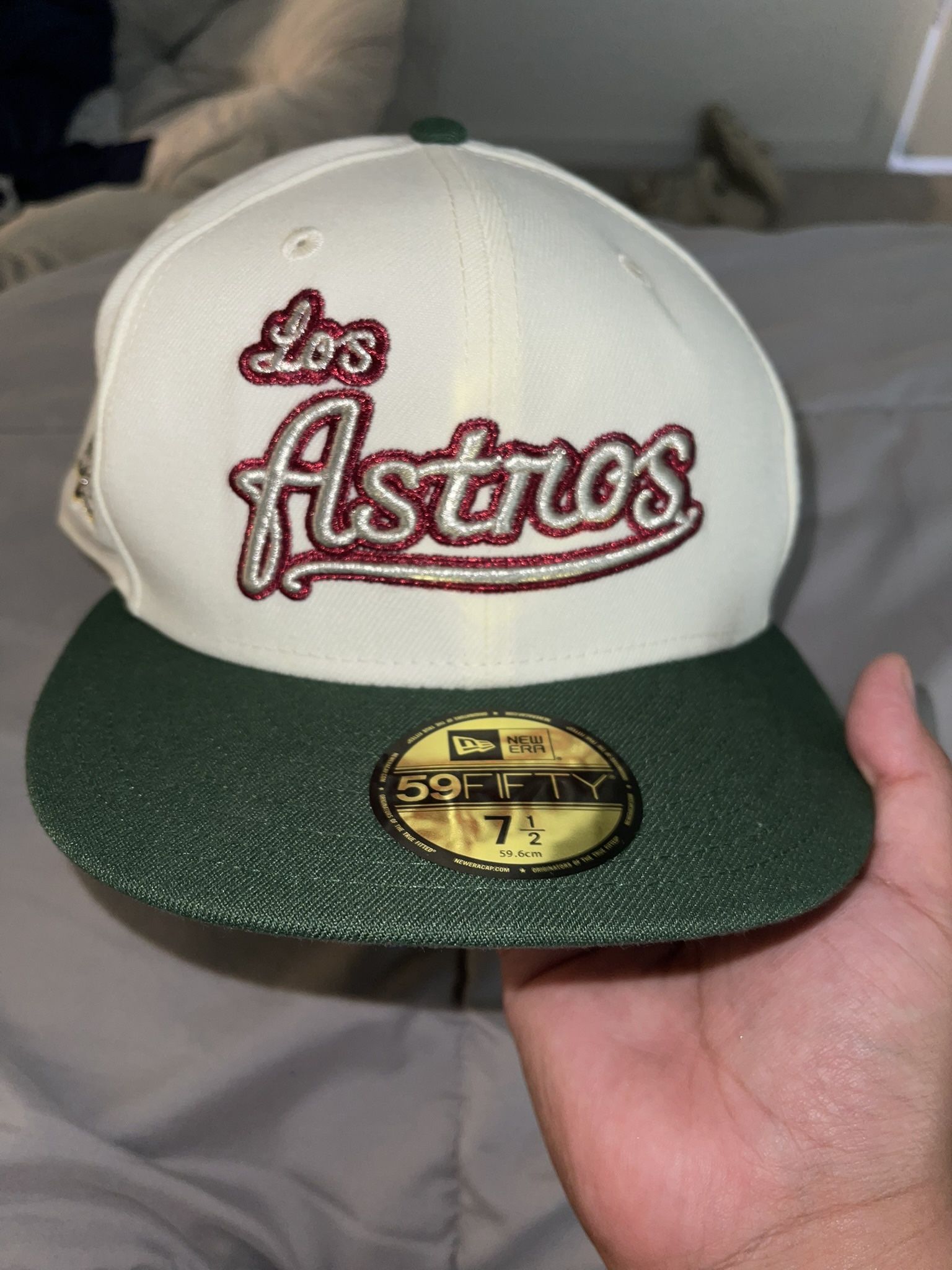 Houston Los Astros 50th Anniversary Exclusive New Era 59fifty Fitted Hat Chrome/Cilantro Green