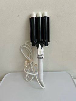 Alure Three Barrel Curling Iron Wand Hair Waver w/ LCD Temp Display - 1 Inch Ceramic Tourmaline