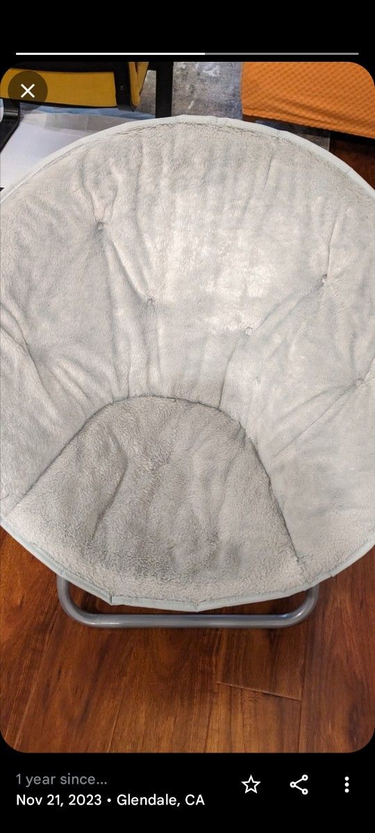 2 Grey Saucer Chair