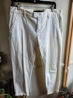 Calvin Klein White Cotton Pants