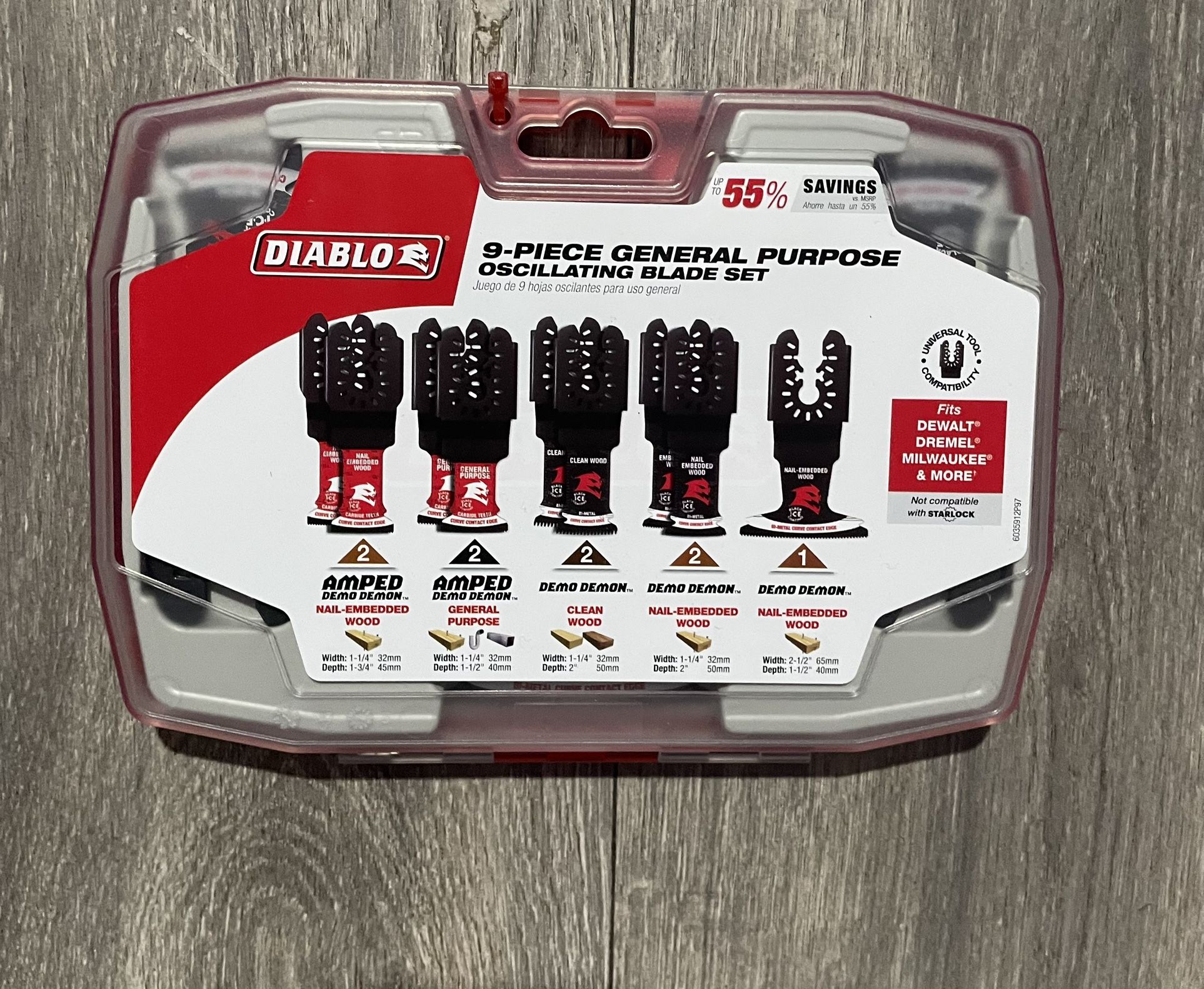 Diablo 9pc Multitool Blade Set