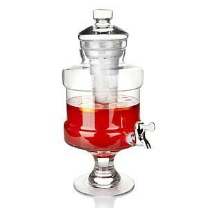 New Hand Blown Glass Beverage Server with Chiller!