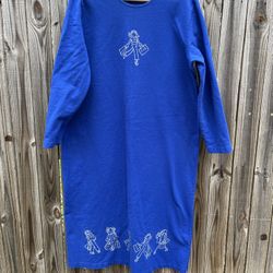 Cite’ Blue Shopping Logo Dress