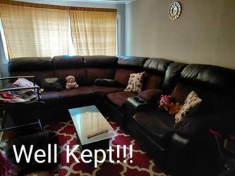 Beautiful Section With 2 End Recliners Attached ,It Like New, Very Well Kept…Serious Inquiries Only Plz
