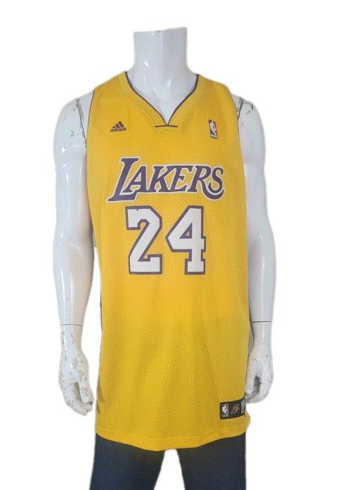 Kobe Bryant Los Angeles Lakers Adidas Gold Swingman Jersey Sewn Worn Once XXL