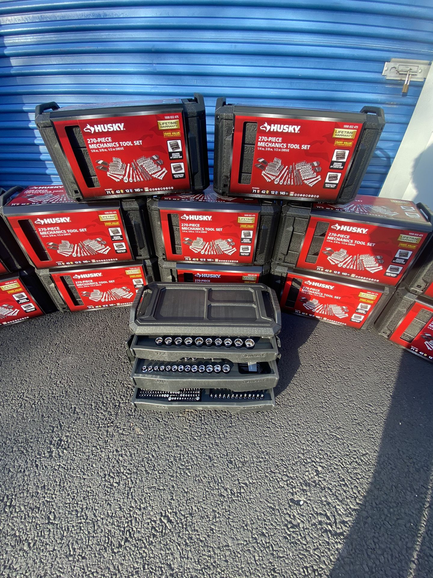 Husky 270 Piece Mechanic Tool Set With Case