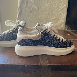 Blue Glitter Alexander McQueen sneakers