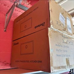 2 New Beleeb  SUS304 Stainless Steel Drop In  kitchen Sinks 20x16x9