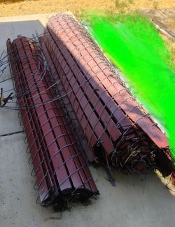 35ft x 7ft tall, 9-gauge chain link fencing fabric