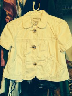 Off white button up jacket