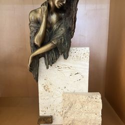 Ebano Limited Edition Bronze Sculpture “Evenfall - La Gracia” By Vidal - 13”