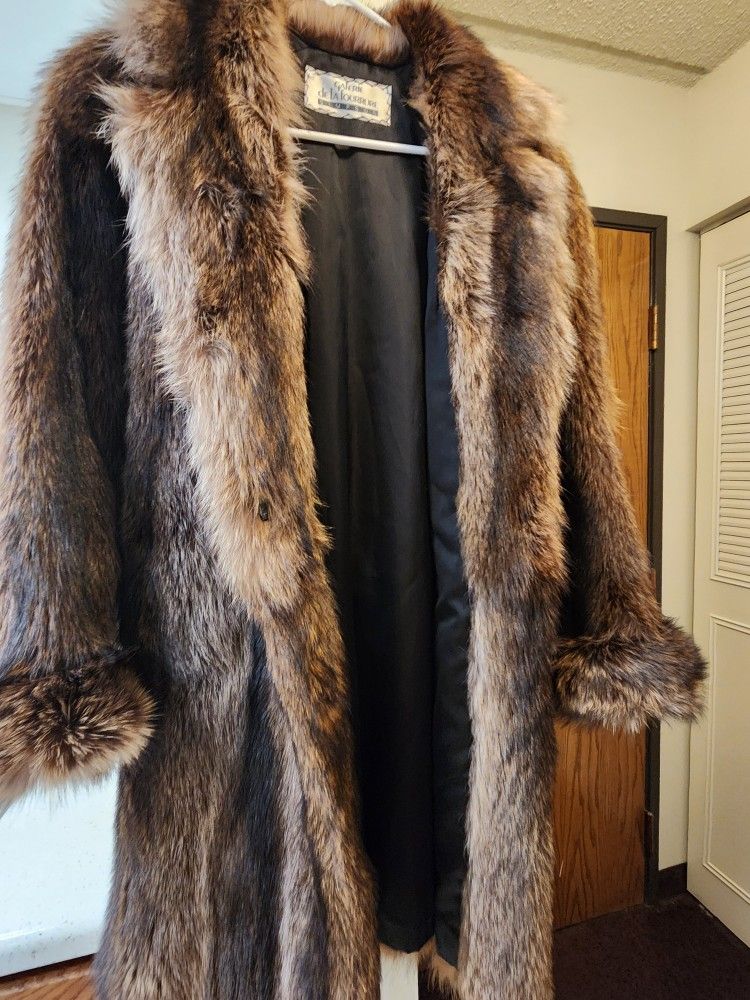 Full Length Raccoon Fur Coat