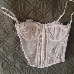Pastel Purple Lace Corset Top