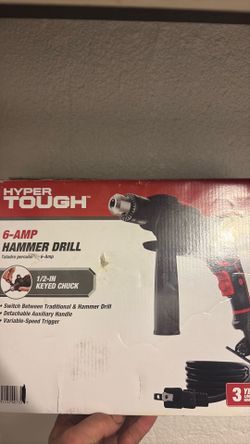Hyper tough 6 amp hammer drill 1/2 keyed