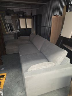 Gray Fabric Sectional Sofa