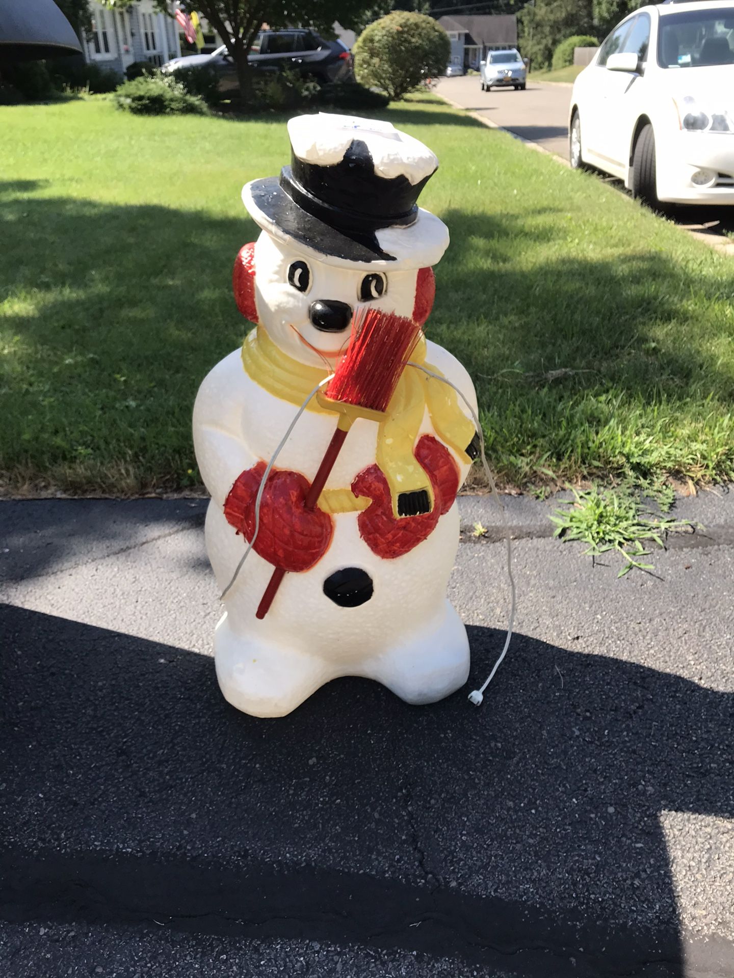 Frosty blow mold Christmas decoration