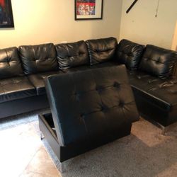 New section Couch set FREE DELIVERY with ottoman)