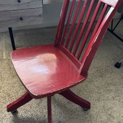 Pottery Barn Taylor Swivel Desk Chair Red