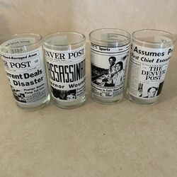 Vintage Newspaper Clippings Glasses