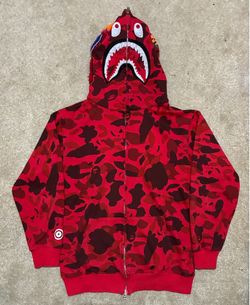 Red Bape Full Zip Up Hoodie