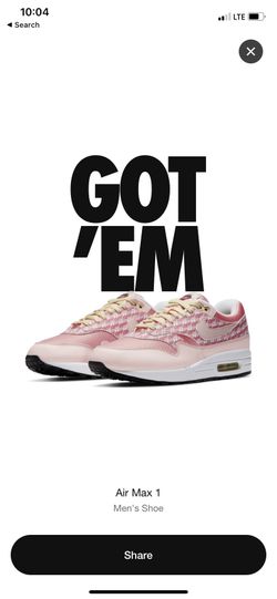 Nike Air max 1 strawberry lemonade Size 9