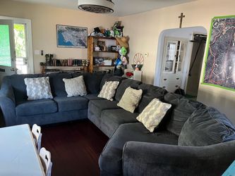 Couch - dark blue 3 piece sectional