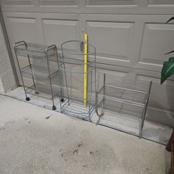 5  METAL STANDS. SMALL $5. LARGE $10