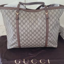 GUCCI GG Tote- LARGE TAUPE