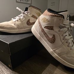 Jordan 1 Mid SE Brown Elephant 