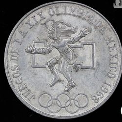 1968 Mexican Olympic coin 25 pesos