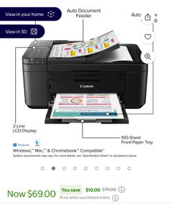 Canon printer for sale like new no ink included $50 pu only edinburg 