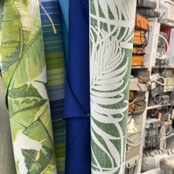 Designer Upholstery Fabric – Sunbrella, Vinyl, Leather, Linen, Cotton – Rolls & Remnants 