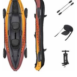 Tobin Sports Wavebreak Inflatable 2-Person Kayak - Complete with Pump and Patch kit