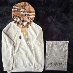 Grey Plaid Luxury Hoodie 
