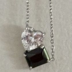 Jackie Cohen Heart and Emerald Crystal Stone Necklace