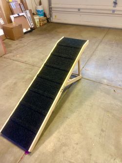 Foldable Dog ramp for bed or car 64” long - adjustable height 24” to 30”