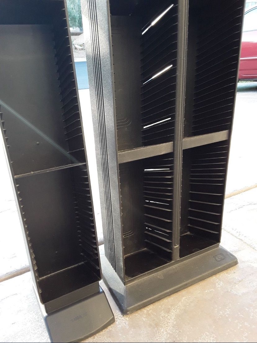2 Tall CD Shelves Bookcases Lightweight Black $5
