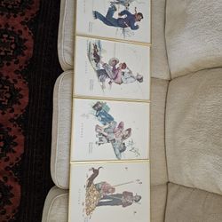 Norman Rockwell Framed Prints (x4)