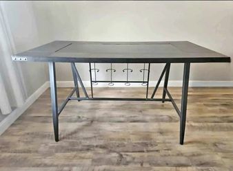 Wood and Metal Dinning Table - 69" x 36"