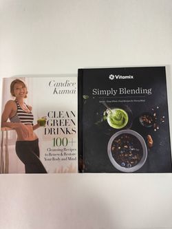 2 BOOKS. CLEAN GREEN DRINKS + VITAMIX  SIMPLE BLENDING DRINKS.