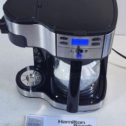 Hamilton Beach 2-Way Brewer Coffee Maker, Single-Serve and 12-Cup Pot, Black #651
