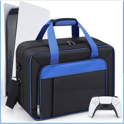 PS5 Carry Case Bag, Travel Thickened Protective Bag Compatible with Playstation 5 Console, Headset, PS5 Controller, Game Discs, and Gaming Accessories