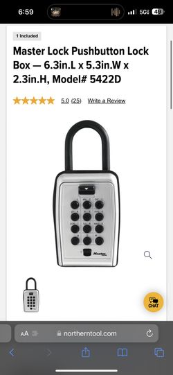 Master Lock Pushbutton Lock Box