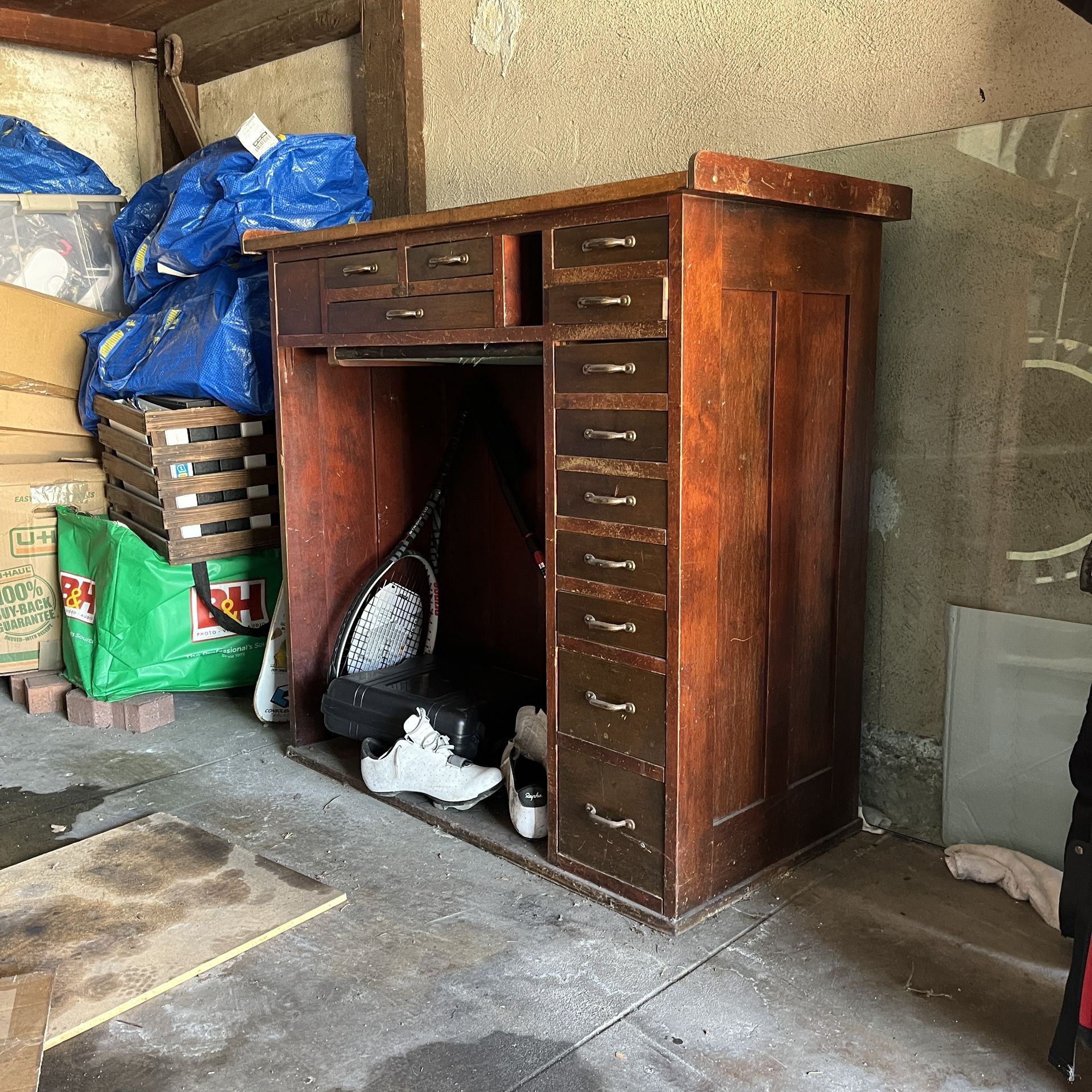 Vintage Wood Jewelers Desk