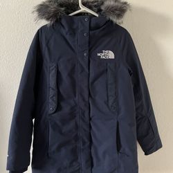 Women's North Face Arctic Outerboroughs Parka Navy Medium